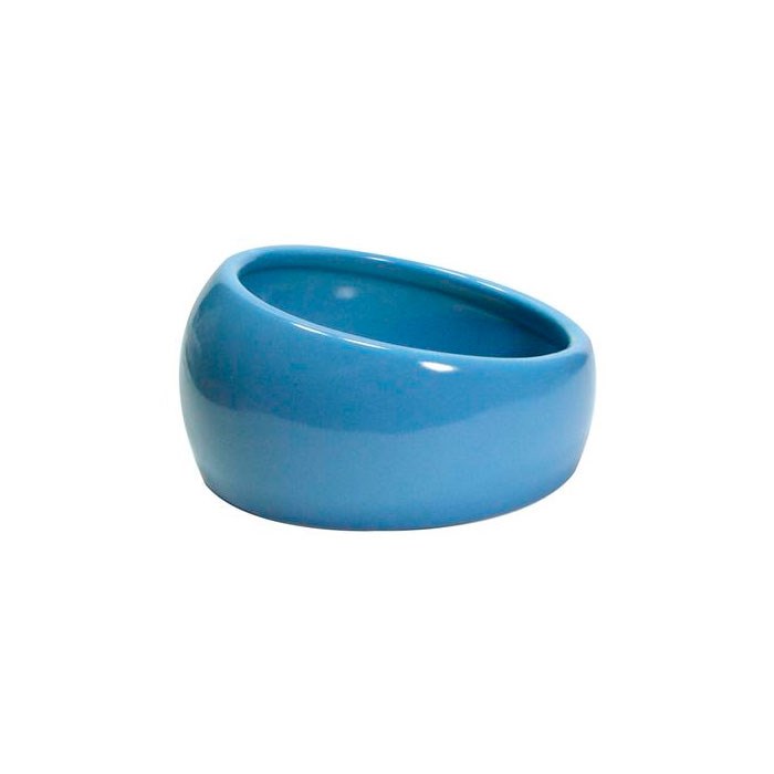 LW keramik skål til kaniner 13,5x6,7 cm 240 ml - blå