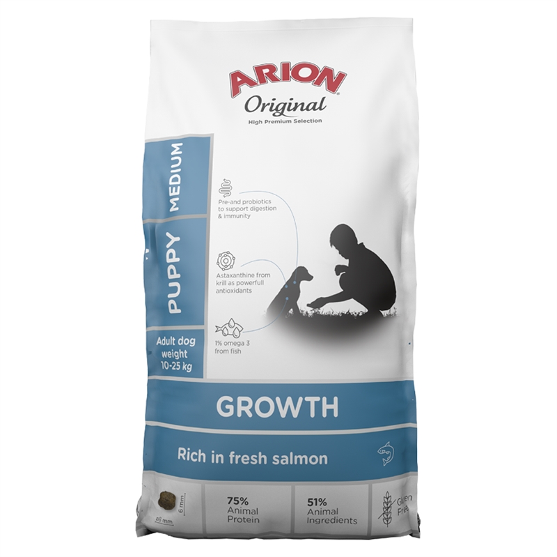 Arion Growth Fish Medium 2 kg - Hos Lundemøllen