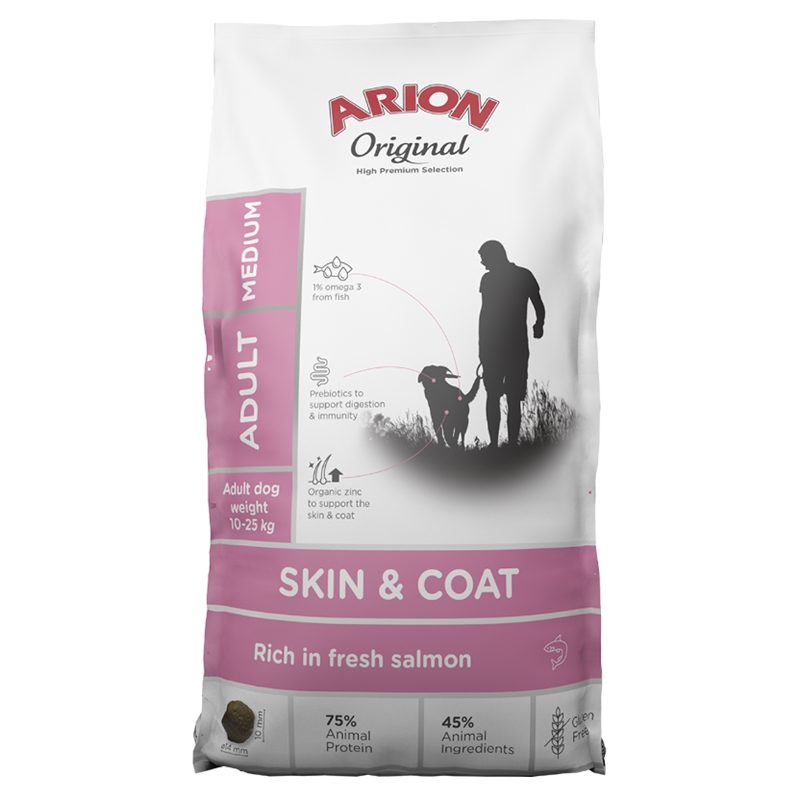 Arion Skin & Coat Medium 2 kg. - Køb hos Lundemøllen