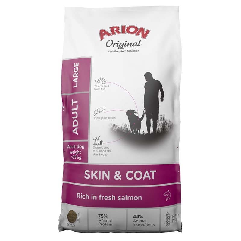 Arion Skin & Coat Large 12 kg. - Køb hos Lundemøllen