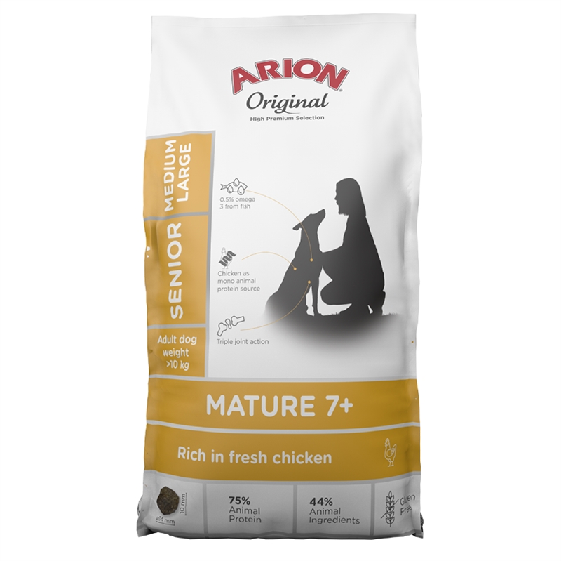 Arion Mature7+ Medium/Large 12 kg. - Køb hos Lundemøllen