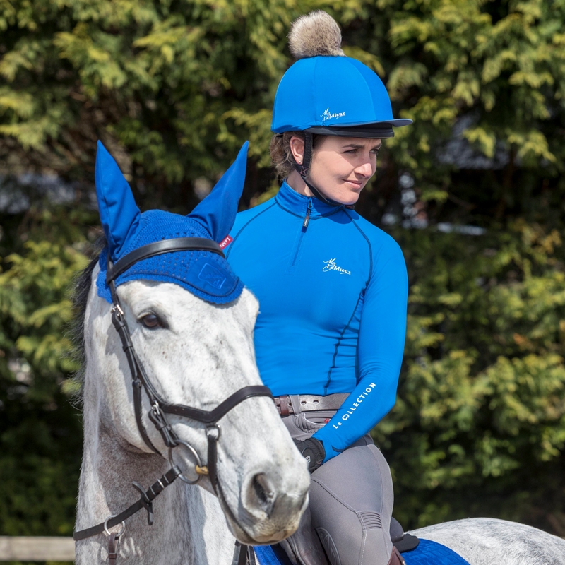 Lemieux hjelmovertræk "Pom Hat Silk" - benetton blue