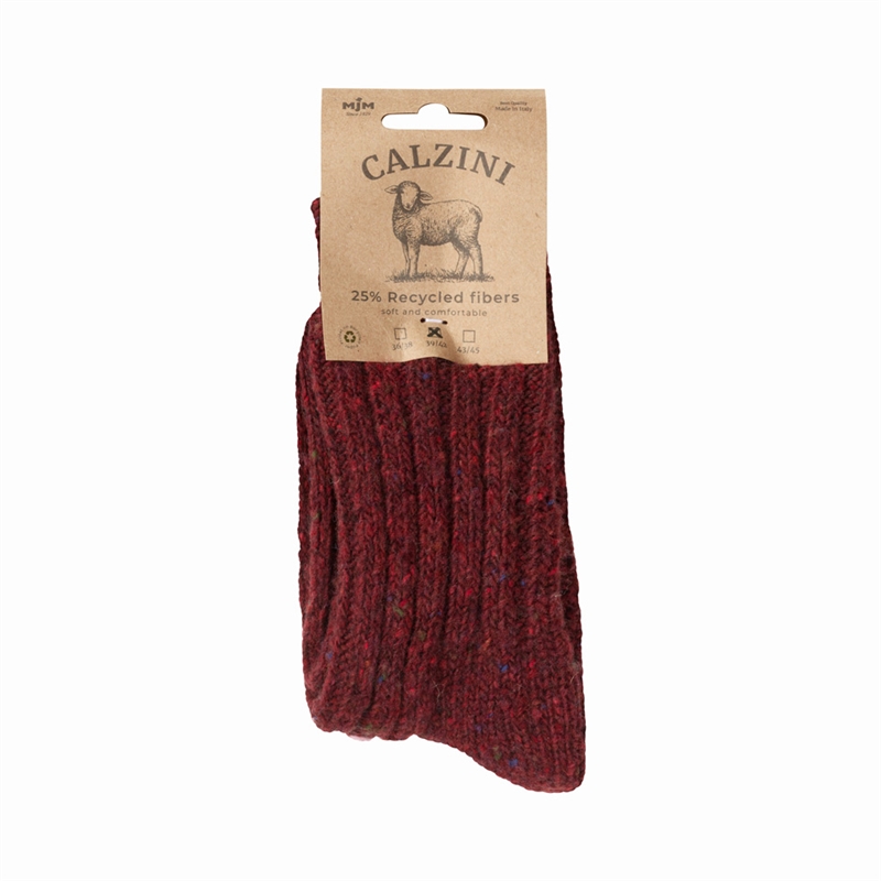 MJM Socks Rib Soft, Wool Mix burgundy - Hos Lundemøllen