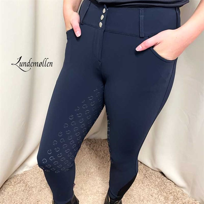 Cavalleria Toscana high waist ridebukser navy forfra