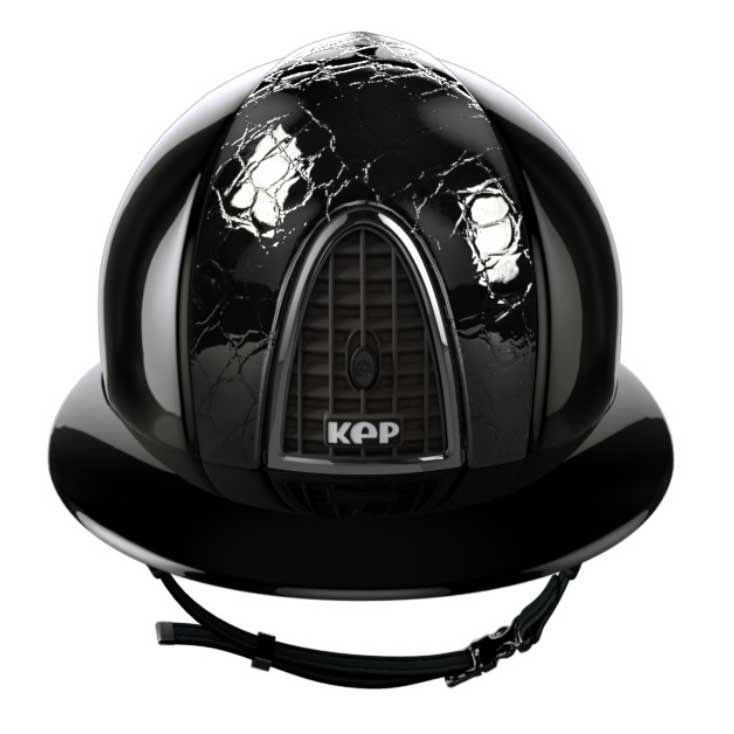 KEP ridehjelm -polish black- croco