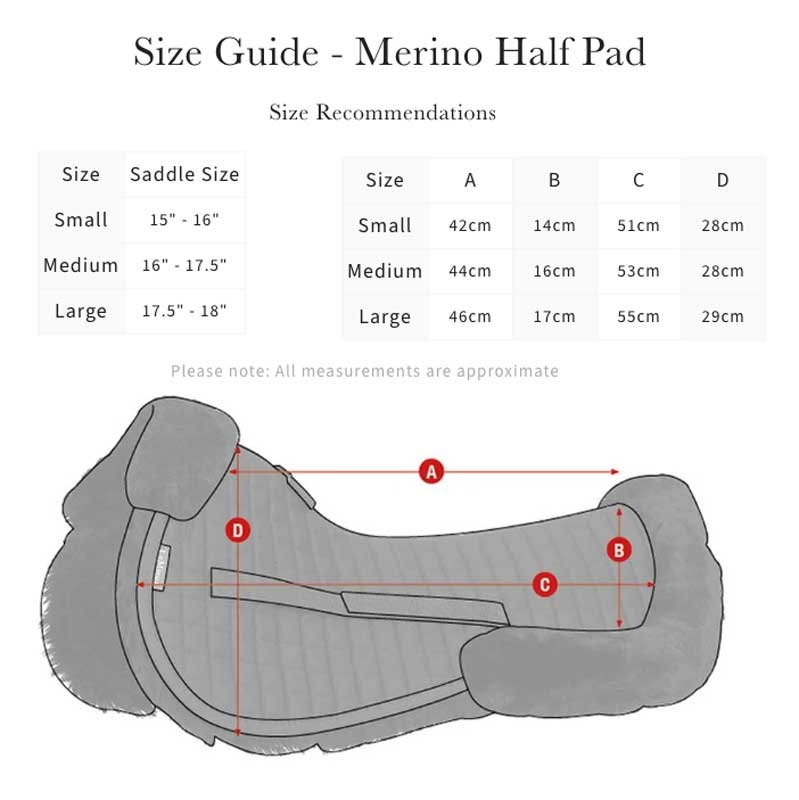 LeMieux Merino+ sadelpad - sort/natur