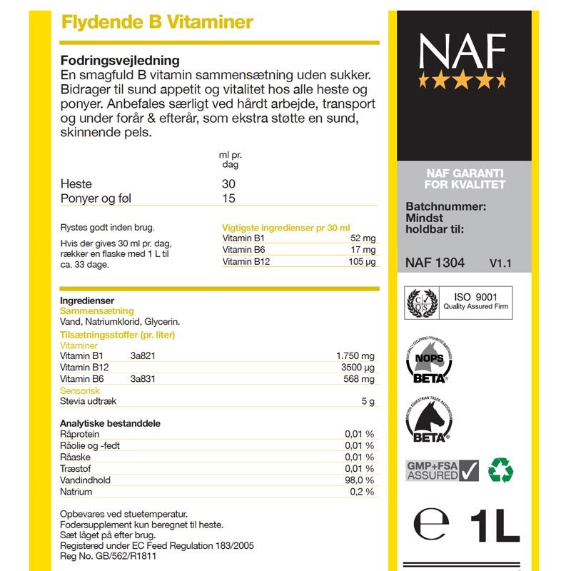 NAF B-Vitamin til kræsne heste - Hos Lundemøllen
