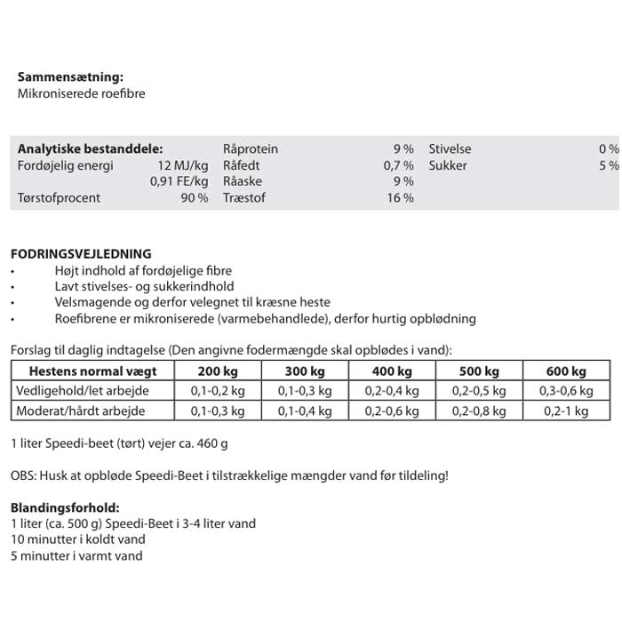 Speedi Beet 20 kg. 