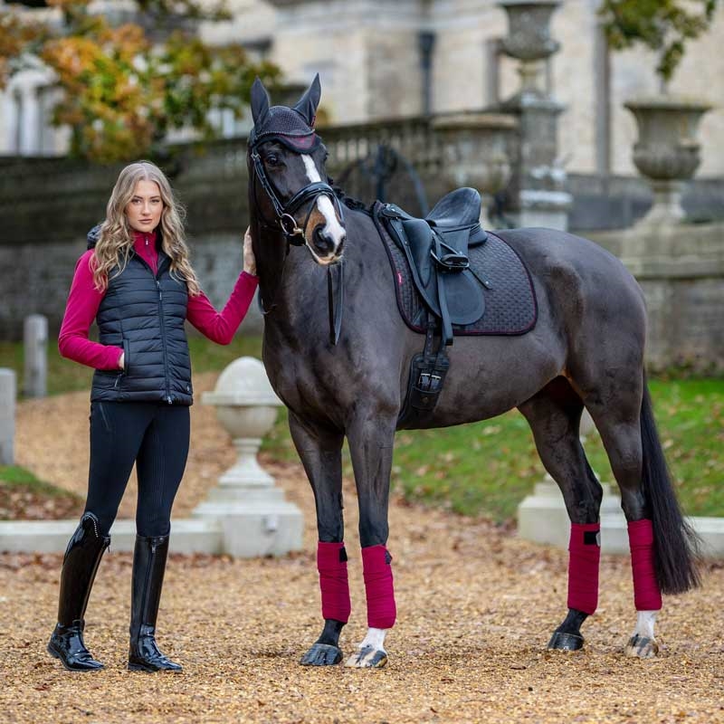 LeMieux Dressage Suede underlag - cinder/ember