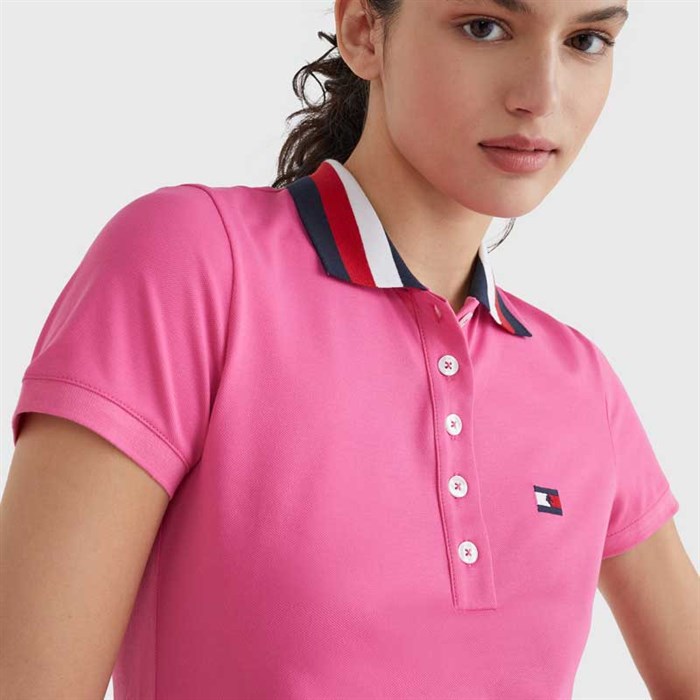 Tæt på Pink polo ribbon tipped fra Tommy Hilfiger Equestrian