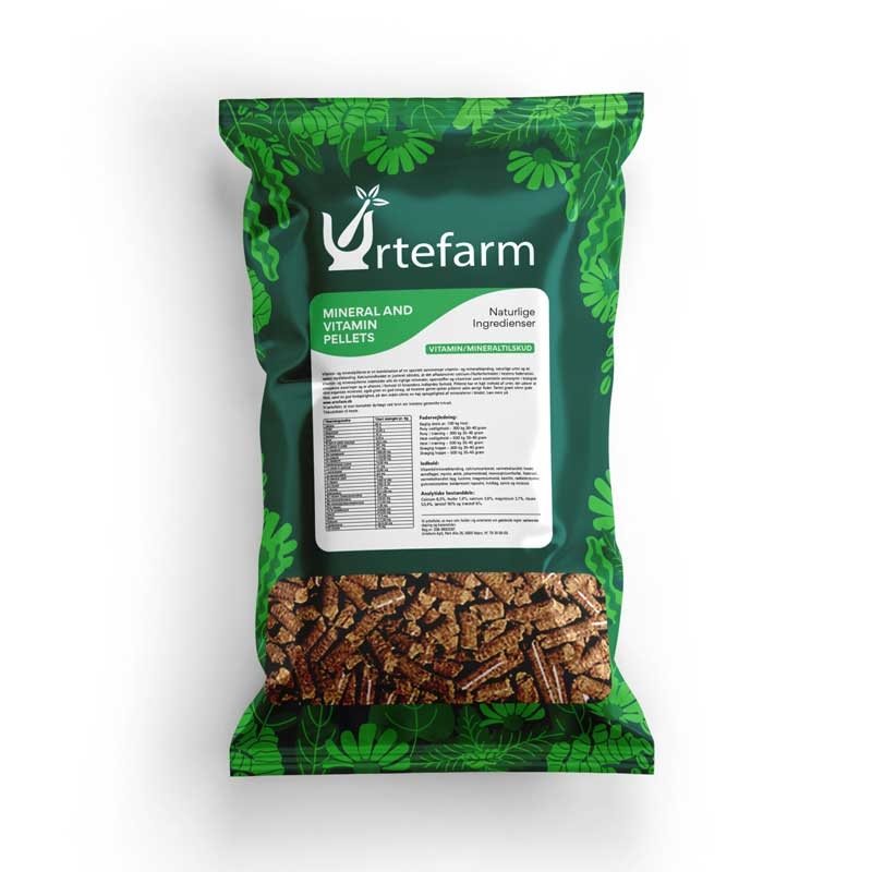 Urtefarm Vitamin Pellets m. urter 1kg.